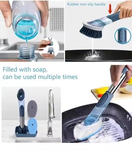 Waterproof Portable Handheld USB Charge Plastic Steel Handle 5 in 1 for Electric Cleaning Kitchen <b>Scrub</b> <b>Brush</b> - Product Image 3