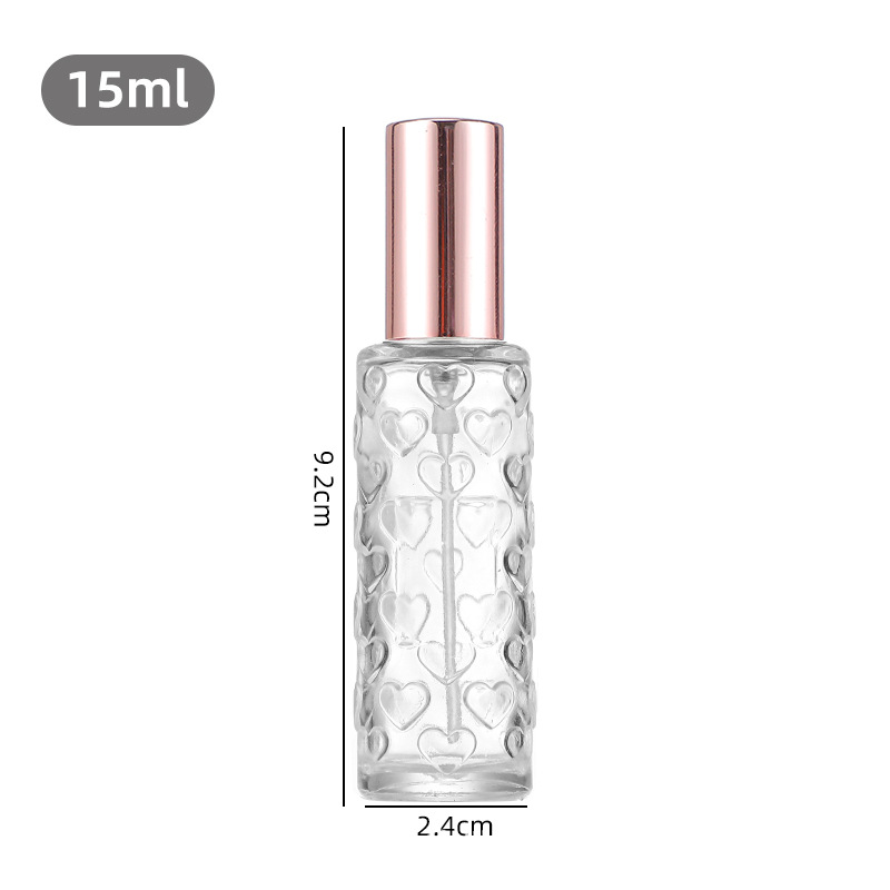clear+heart+ rosegold spray