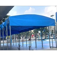 Abri de voiture pliable à pousser et à tirer, abri de stationnement mobile, tente d'entrepôt, tente de lavage de voiture imperméable