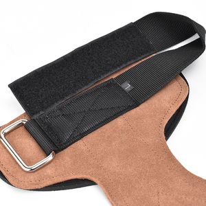 Protège-paumes en cuir de vachette antidérapants pour musculation avec boucle pour doigts pour barre de traction unisexe personnalisable PD - Product Image 6
