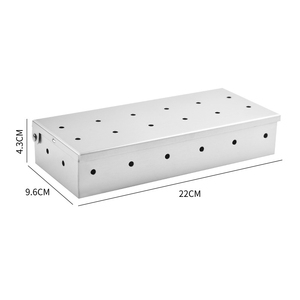 Boîte à fumer portable en acier inoxydable durable avec trous pour les grils à barbecue - tactcraft Boîtes en bois de fruit - Product Image 2