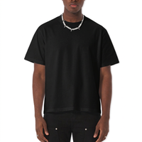 T-shirts pour hommes en coton 100% tricoté, imprimés en sérigraphie, vierges, unis, surdimensionnés, décontractés, personnalisables, de haute qualité, 230 grammes, vente en gros