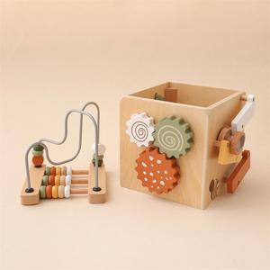 5 trong 1 hình dạng bằng gỗ phù hợp với Montessori Math Đồ chơi hộp bận rộn giáo dục Montessori đồ chơi Box Set - Product Image 5