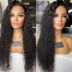 Perruques ondulées et bouclées <span class=keywords><strong>de</strong></span> 24 pouces, effet naturel, avec dentelle 13*3, pour cosplay et fêtes, pour femmes noires - Product Image 4
