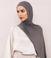 Foulard en jersey de bambou de qualité supérieure musulmane Foulard en jersey de coton Hijab en jersey instantané à double boucle pour femmes