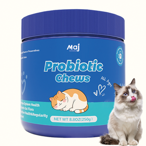 Complément alimentaire en granulés à croquer pour chats, probiotiques pour soutenir la santé immunitaire et digestive - Emballage personnalisable - Product Image 1