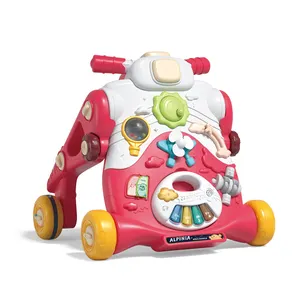 Jouet de marche pour tout-petits 2 en 1 jouets de voiture multifonction éducation musicale bébé poussette marcheur