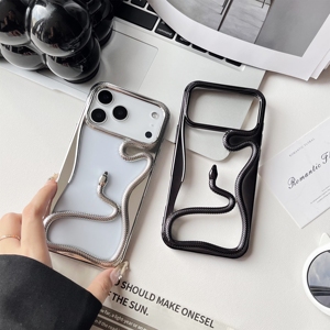 <span class=keywords><strong>Coque</strong></span> de téléphone en TPU souple, respirante, avec placage brillant et découpes, motif <span class=keywords><strong>serpent</strong></span> 3D cool pour <span class=keywords><strong>iPhone</strong></span> Air 17 16 15 14 13 12 <span class=keywords><strong>11</strong></span> Pro Max - Product Image 4