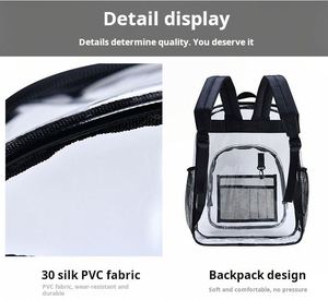 Promotional Hot Selling Large Capacity PVC Transparent <b>Backpack</b> Unisex Waterproof Schoolbag for <b>Students</b> and Travelers - Product Image 4