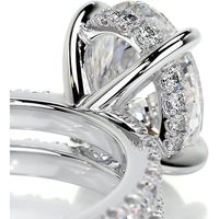 Anillo de Compromiso SGARIT con Diamante Cultivado en Laboratorio de Corte Ovalado Personalizado, Diamantes Laterales de 1-5 Quilates VVS1-2, Oro de 14K/18K, Corte Excelente, Lujo, IGI