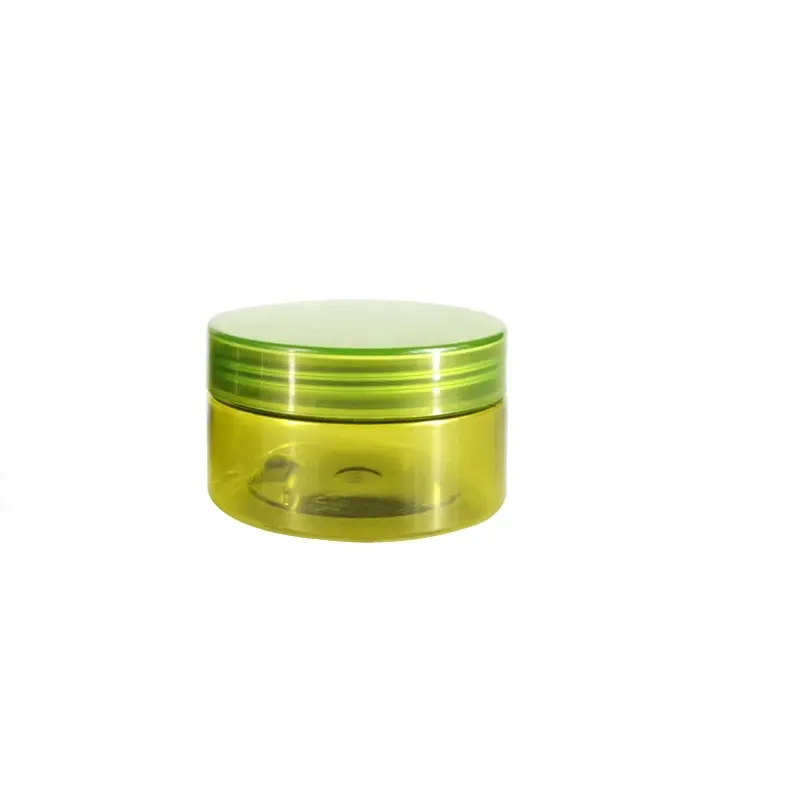 empty cosmetic Aloe vera gel container 100ml 200ml 250ml 300ml green color PET Plastic jar