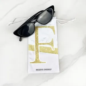 도매 사용자 정의 로고 패션 럭셔리 부드러운 극세사 선글라스 파우치 가죽 안경 케이스 안경 천 가방