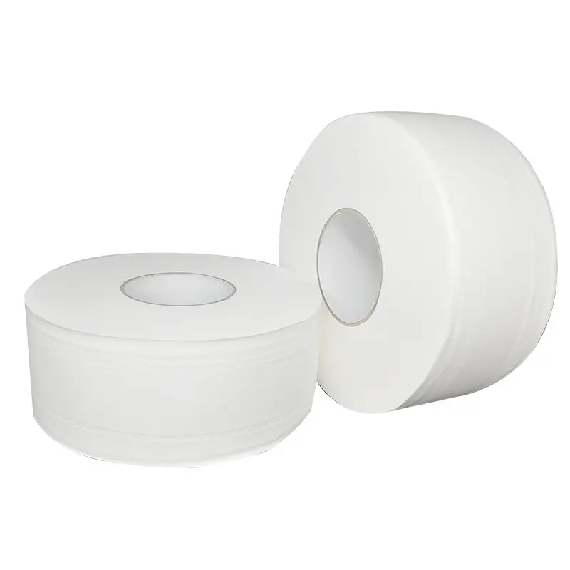 Toptan OEM özelleştirilmiş doku kağıt rulosu Jumbo rulo 1ply 2ply dağıtıcı tuvalet kağıdı