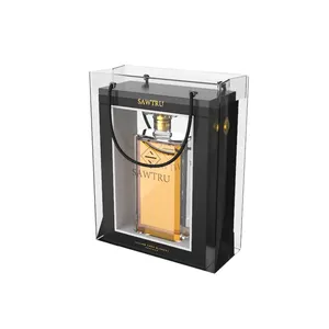 Sawtru Manufacturer Custom Metal Lid Luxury Perfume Packaging Wood Gift Box