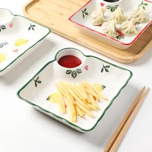Фарфоровая тарелка для вареников, современная керамическая тарелка в форме простоты, оптом