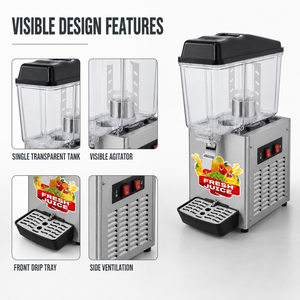 Distributeur de boissons froides commercial 16L 220V 200W R290 à réservoir unique pour café, restaurant, hôtel, buffet - Product Image 3