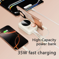 Ucuz güç bankalar 10000mAh hızlı şarj 35W hızlı şarj Powerbank tip-c kablo taşınabilir açık güç bankası