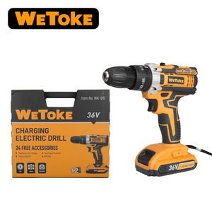 Wetoke可充电无刷<span class=keywords><strong>Bor</strong></span>无绳冲击钻工业电动便携式36v其他电钻套装 - Product Image 1