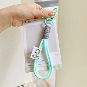 Sangles de poignet tissées à blocs de couleurs à la mode pour hommes et femmes téléphones portables cartable et pendentifs porte-clés - Product Image 1