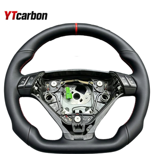 พวงมาลัย<span class=keywords><strong>รถ</strong></span>ยนต์ YTcarbon สำหรับ S60 S80 XC70 ปี 2003-2010 แบบ LED ปรับ<span class=keywords><strong>แต่ง</strong></span>ได้ หุ้มหนังแท้ทั้งวง - Product Image 1