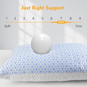 Cuscino in Memory Foam Euro Top Rinfrescante con Rivestimento in Bambù, Motivo Solido, Offre una 'Sensazione di Ghiaccio' <span class=keywords><strong>all</strong></span>'<span class=keywords><strong>Acquisto</strong></span> - Product Image 3