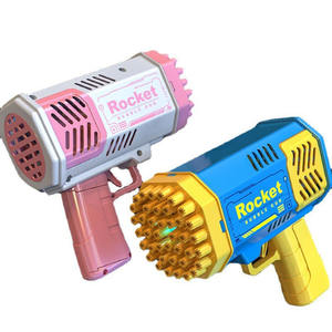 Pistola de Bolhas de Sabão Bazuca Sucesso de Vendas com 40 Furos, Máquina de Bolhas Automática Elétrica com Luz para Brinquedo Divertido de Verão ao Ar Livre para Crianças - Product Image 1