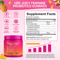 Complément Herbal Personnalisé OEM Rapide pour Adultes : Soutien Immunitaire, Santé Hormonale et Intestinale – Gommes Probiotiques à l'Extrait d'Ananas, 60 Pièces