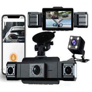 Nouveau produit : <span class=keywords><strong>Caméra</strong></span> embarquée avec écran IPS de 3 pouces, vision nocturne à 360 degrés, grand angle avant, gauche, droit et arrière, quatre caméras de voiture - Product Image 1