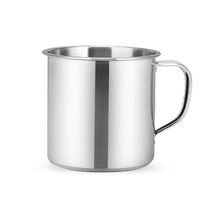 Gobelets à eau Novax en acier inoxydable de 9 oz, incassables, à paroi simple, plus épais, écologiques, pour camping et pique-nique, avec poignée pour enfants - Product Image 1