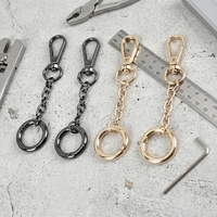 Lot de connecteurs mousquetons à ressort robustes pour chaînes de sacs, pièces de porte-clés, accessoires de bricolage pour la fabrication de bijoux, sacs et porte-clés