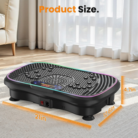 Plateforme vibrante pour exercices corporels complets, masseur, équipement de fitness, plateforme vibrante avec bande lumineuse LED colorée