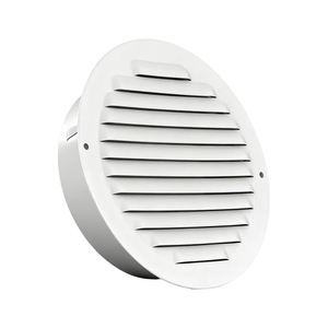 Round Metal Louvered Grille With Mesh Vent Cover 4 6 Inch Steel Air Outlet For Outdoor Exhaust Protection - Product Image 2