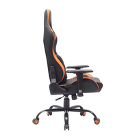 Chaise de jeu pivotante moderne pour ordinateur, accoudoirs réglables, repose-pieds extensible en cuir PU avec fonction massage pour PC Gamer