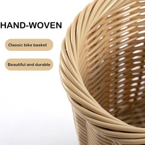 Cesta <span class=keywords><strong>de</strong></span> <span class=keywords><strong>Bicicleta</strong></span> para Niños y Adultos, Tejida a Mano, <span class=keywords><strong>de</strong></span> <span class=keywords><strong>Mimbre</strong></span>, Extraíble, Retro, <span class=keywords><strong>de</strong></span> Plástico y <span class=keywords><strong>Mimbre</strong></span>, para Almacenamiento - Product Image 6