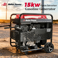 15KW 230V 400V Zweizylinder 4-Takt Luftgekühlter Benzingenerator Mit 100% Reinkupfer-Generator für Camping 50L Großer Kraftstofftank