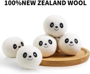 Meilleures ventes 2026 Nouveaux produits Nettoyage ménager Boules de séchage pour linge en laine mérinos biologique naturelle faites à la main 4 pièces 6 pièces 8 pièces Sac OPP - Product Image 4