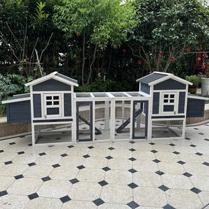 Grande maison pour animaux de compagnie en plein air de qualité supérieure <span class=keywords><strong>poulailler</strong></span> en bois course fermeture à bouton robuste petit <span class=keywords><strong>abri</strong></span> pour animaux pour l'élevage de volailles dans l'arrière-cour - Product Image 1