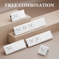 Prise murale française avec ports USB type a + type C V-0 panneau PC ignifuge 2P + T prise murale norme UE 86 prise de courant