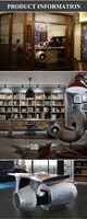 Bureau de direction exécutif en aluminium de style industriel, design spécial personnalisé, meubles de bureau