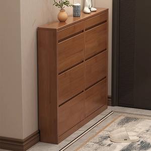 Gabinete de madera maciza ultrafino con tapa para zapatos, gran capacidad, 17cm, tipo inclinado, entrada, pasillo, almacenamiento, <span class=keywords><strong>muebles</strong></span> de madera - Product Image 2