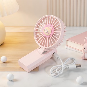 LingPan Portable Clip <b>Fan</b> <b>Mini</b> Rechargeable <b>USB</b> Hands-Free With Cute Design For Phone And Desk Use - Product Image 2