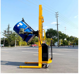 세미 전기 오일 드럼 트럭 전기 드럼 스태커 450KG 트럭 드럼 회전기 처리 리프터 장비 드럼 운송 - Product Image 3