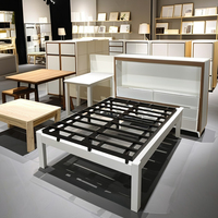 Lit en fer forgé personnalisé Style moderne Simplicité Cadre épaissi Taille unique Pliable Caractéristique pour la maison Chambre à coucher