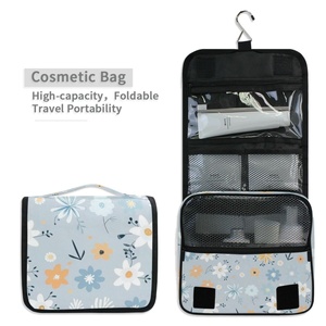 Factory Price Customs logo Foldable Waterproof Polyester Cosmetic <b>Wash</b> <b>Bag</b> <b>Women</b> <b>Hanging</b> <b>Bag</b> for Travel - Product Image 1