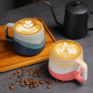 Cổ điển đồ đá trà cốc cà phê Cappuccino Espresso Latte cup Chất lượng cao <span class=keywords><strong>Mug</strong></span> với xử lý sáng tạo Gốm cốc cà phê - Product Image 2
