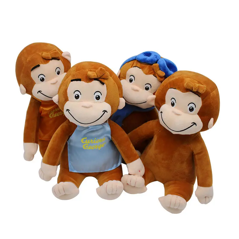 Giocattoli di peluche farciti all'ingrosso scimmia strana Pet George peluche regalo di compleanno peluche bambola cuscino per i migliori giocattoli per bambini