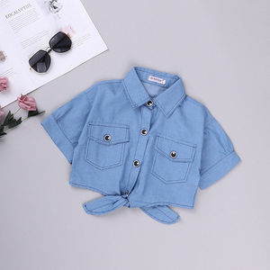 Vestidos Formales para Niños, Conjuntos de 2 Piezas con Blusas de Mezclilla y Vestido Rojo para Niños, para Usar en Verano - Product Image 3