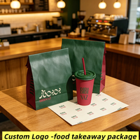Sac en papier personnalisé avec logo pour emporter, qualité alimentaire, pour hot-dogs, poulet frit, hamburgers, pour restaurants