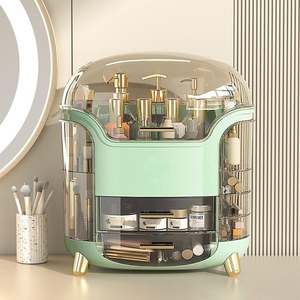 Organisateur de maquillage en plastique imperméable et anti-poussière pour femmes, grande capacité, pour le rangement des cosmétiques, des bijoux et des produits de soin de la peau, vente en gros - Product Image 5