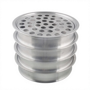 Ensemble de plateaux de communion en acier inoxydable finition mate, élégant, argenté, modèle 9230 de Mayur Exports - Product Image 1